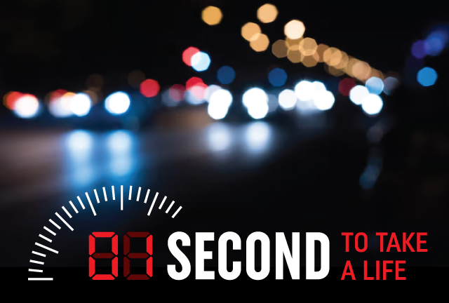 Campaign graphic - One second to take a life